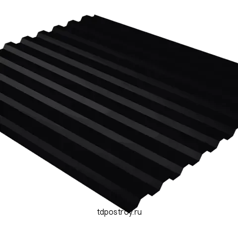 Профнастил С21 чёрный RAL 9005 0,3 мм