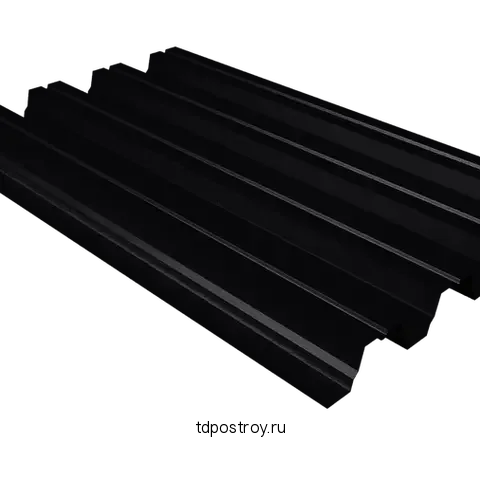 Профнастил Н75 чёрный RAL 9005 0,7 мм