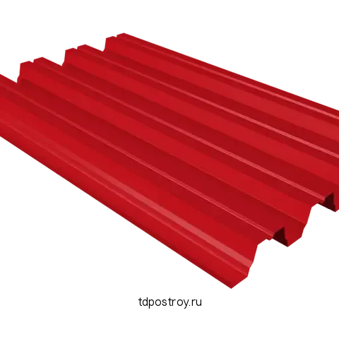 Профнастил Н75 красный RAL 3020 0,7 мм